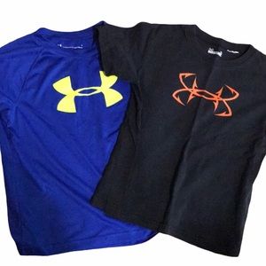 Lot of 2 Boys Under Armour Short Sleeve Shirts 6